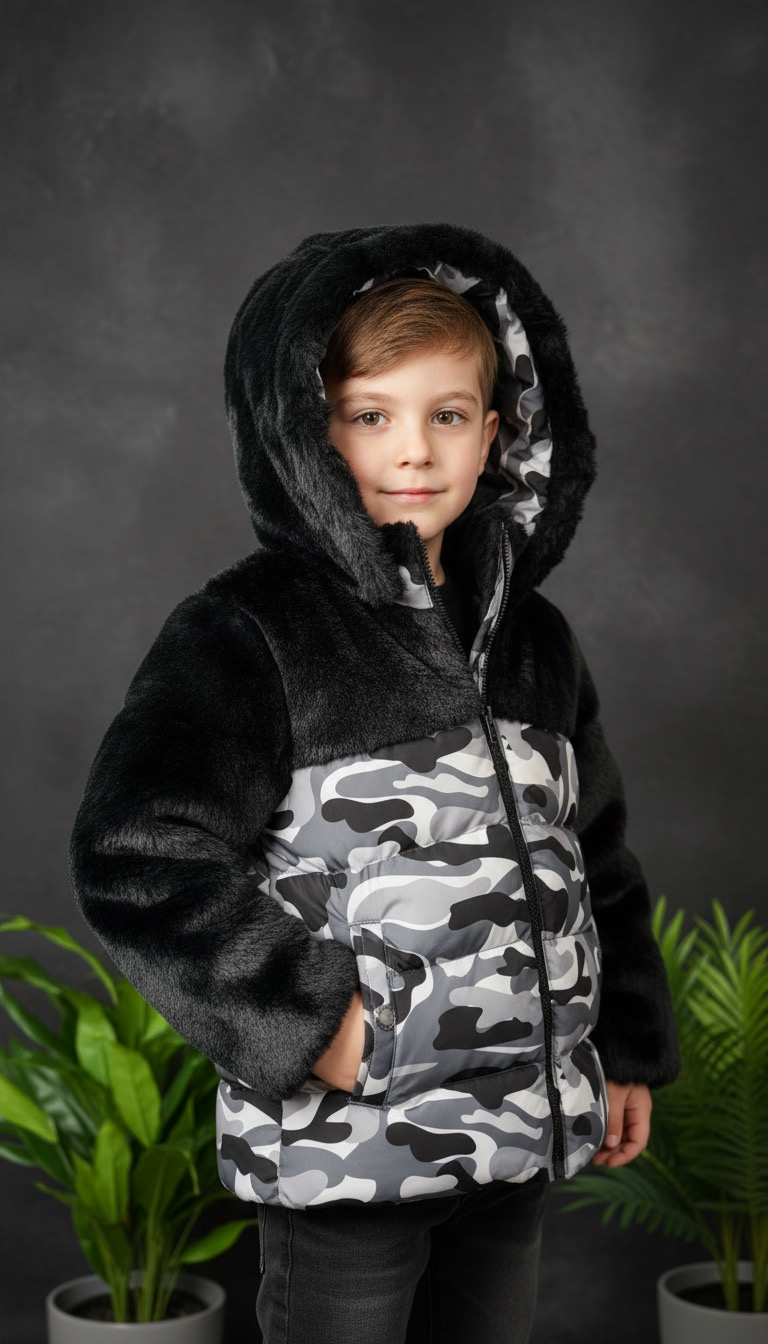 Fur Hooded Jacket (Model 38)